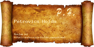 Petrovics Holda névjegykártya